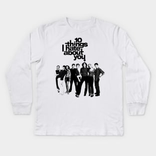 10 Things I Hate About You Pencil Drawing Kids Long Sleeve T-Shirt